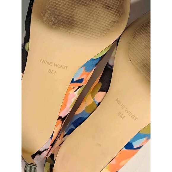 Nine West Ezra Floral Pumps Multicolor 3.75" Stiletto Heels Pointed Toe Size 8M - Picture 8 of 9